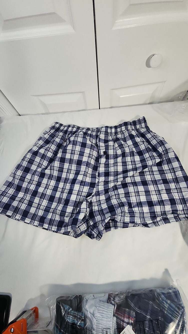 JupiterSecret Men's Plaid Boxer Shorts 6-Pack Size Large